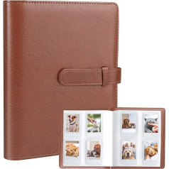 256 Pockets Photo Album for Fujifilm Instax Mini LiPlay 11 12 9 8+ 8 7S Instant Camera for Polaroid Snap SnapTouch PIC-300 Z2300 Mint Zip Instant Camera Printer (Brown)