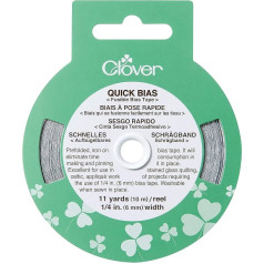 Clover Quick Bias Tape: 6mm x 10m: Silver, 6