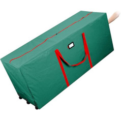 AYAMAYA Extra Large Waterproof Christmas Tree Storage Bag with Wheels and Handles - Holds up to 9ft Artificial Trees (Green)