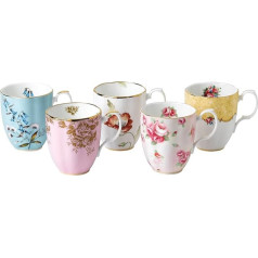 100 Years by Royal Albert 1950-1990 Mug 0.4ltr/14.1 floz, Set of 5