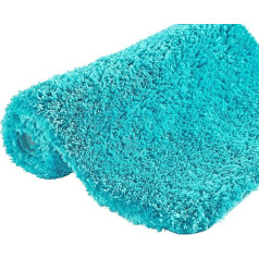 Cumay Absorbent Bath Mat with Non-Slip Rubber Backing, Blue Green, 60 x 90 cm