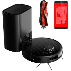 EVVO R9 Vacuum Cleaner Robot Laser Technology Ultra Precise Navigation 3000Pa Running Time 110 Minutes Mobile Application Vacuums, Sweeps, Scrubs and Wipes Mop (with Self-Draining Base)