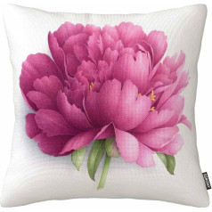 Floral Pattern Cushion Cover Vintage Floral Peony Home Decor Cushion Cover 18 x 18 Inch