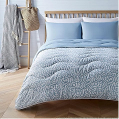 Night Lark Coverless Duvet Super King 6 Tog Spring Summer - Abstract Waves. Supersoft, Cosy & Lightweight Quilt. Machine Washable & Quick Drying, All in One Reversible Comforter Pillowcase Set