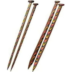 KnitPro 25 cm x 12 mm Symfonie Single Pointed Needles, Multi-Color