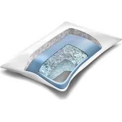 Water Pillow - Size: 40 x 80 cm - White - Water Pillow with Water Filling Suitable for Back, Stomach and Side Sleepers - Orthopaedic Water Pillow
