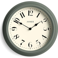 JONES CLOCKS® Serenity Wall Clock - Round Wall Clock - Classic Traditional Design - Decorative Case - Green