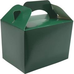 Lotus 20 x Kids Plain Food Meal Party Boxes Picnic Birthday Wedding Baby Shower Halloween Trick Treat Box Forest Green