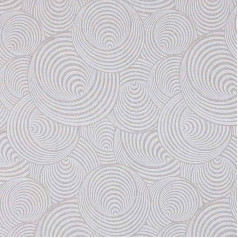 Kt KILOtela - Canvas Printed 300cm Long 280cm Wide Geometric 3D Circles White Beige ─ 3 Metres