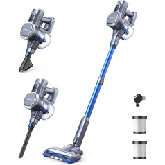 Lubluelu Battery Vacuum Cleaner with 25000Pa Suction Power, Cordless Vacuum Cleaner with up to 50 Minutes Running Time, Vacuum Cleaner Freestanding with Removable Battery for Hard Floors, Pet Hair,