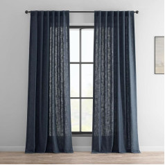 HPD Half Price Drapes High Quality Heavy Faux Linen Curtains for Living Room (1 Panel) 50