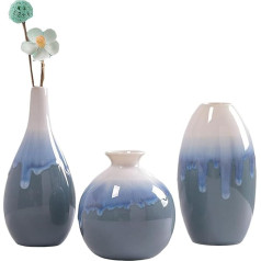 Flower Vase for Home Decoration, CEIEVER Vases for Pampas Grass, 3 Pieces, Large Modern Vases, Creative Vase, Modern Home Decoration, Handmade Vase for Office, Home Decoration, Decoration (A)