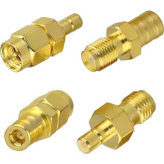 Pack of 4 Car Antenna Adapter SMB Female to SMA Male Have Pin, DAB Radio Antenna Adapter, RF Adapter Connector for Car Satellite Radio Antenna Antenna Cable Pigtail