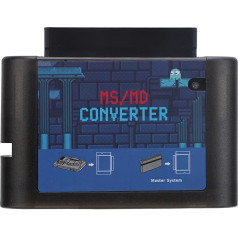 Bewinner MS to MD Playing Card Converter for Retron5 for Retron3 for Retron2 for Mega Drive and Genesis, MS to MD Games Video Cassette Converter Adapter, Plug and Play (Black