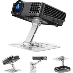 bechoanigel Projector Stand, Multifunctional Projector Stand, 1/4 Base Telescopic Projector Holder, Projector Stand for Wall Mounting, Ceiling or Desk, for Projectors (Silver)