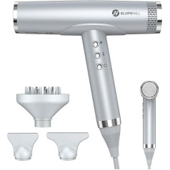 Slopehill Ion Hair Dryer, 110,000 RPM Brushless Motor, Quick Drying Hair Dryer with Magnetic Diffuser, Low Noise/Bioceramic Technology, for Home, Travel, Salon (Light Grey) 1