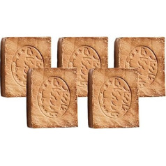 5 x Original Aleppo Soap 70% - 30% - with Olive Oil 70% Laurel Oil 30% for Hair Face & Body - 100% Natural Product Vegan - Aleppo Soap Olive Oil Soap Approx. 830-930g
