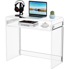 solaround Acrylic Desk Laptop Workstation Study Table Home Office Console Table Entrance Table Decor (Transparent)