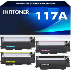 117A Toner Colour Laser 179fwg: 4-Pack Compatible with HP 117A Toner Set Colour Laser MFP 179fwg 178nwg 150nw 179fnw 150a 178nw 178 179 W2070A W2071A W2072A W2073A Black Cyan Yellow Magenta Magenta