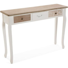 Boedo Narrow Hallway Furniture Modern Console Table with 3 Drawers Measures 78.5 H x 30 L x 109 W cm, Wood, Brown and White