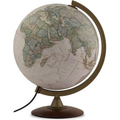 Natgeo Explorer Executive 30 Terrace Balloon | National Geographic Executive | Beech Wood Base | Illuminated | Text in Spanish | Diameter 30 cm