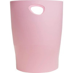 EXACOMPTA - Ref 45371D - Box of 8 Waste Paper Bins with Handles ECOBIN Autentik - Large Capacity 15 L - Dimensions 26.3 x 26.3 x 33.5 cm - Office or Home - Candy Pink