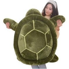 50 cm Turtle Cuddly Toy, Stuffed Turtle Plush Toy, Large Turtle Plush Turtle Green, Soft Fluffy Plush Toy for Bed, Car and Home