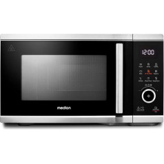 MEDION Microwave with Hot Air Fryer Function (25 Litres, 1,500 Watt Hot Air, 900 Watt Microwave, 9 Automatic Programmes, Popcorn Button, Defrost Function, LED Display, MD11499)