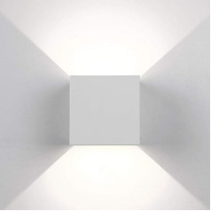 wall lamp, modern wall light with adjustable beam angle, wall lighting, 12 W LED bridgelux COB, waterproof IP65 indoor/outdoor wall lights, 3.94 inch/10 cm square