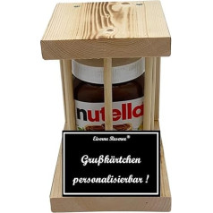 Personalised Gifts for Children Gift Idea with Name - Emergency Reserve Wooden Sticks Nutella Glass (1 x 450 g) - Birthday Wedding Farewell