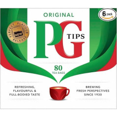80 Pg Tips Pyramide Teebeutel 232 g (6 Stück)