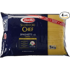 Barilla Selezione Oro Chef Spaghetti n. 5, Pack of 4 (4 x 3 kg)