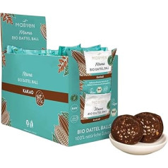 MABYEN Energy Balls Date Organic Pack of 20 | Date Balls - Healthy Snacks without Sugar for Pregnancy and Breastfeeding - Protein Bars with Dried Fruits - Cocoa Flavour