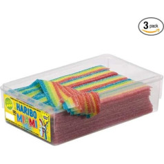 HARIBO Miami Sour Fruit Gum Strips Sour 3 Tins