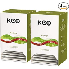 Keo Moringa Pomegranate Tea Pack of 4 (20 Pyramid Bags of 2.5 g)