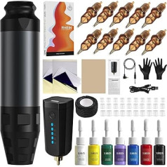 RHEIN RNP76KIT-7 Machine Set with 1600 mAh Battery Pack of 10 Cartridges 7 Inks Wireless Machine Complete Accessories