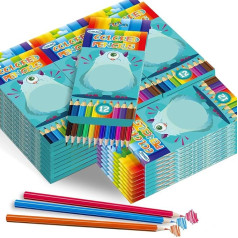 Buntstifte Set,144 Stück Buntstifte Kinder,12er Set Vorgespitzte Holzstifte, Farbstifte mit 12 Farben, Großpackung Buntstifte Kinder ab 4+, Buntstifte Schule