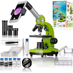 Bresser Biolux SEL Junior Student Microscope with Smartphone Holder, Extensive Accessories and Barlow Zoom System for Children, Beginners and Adults