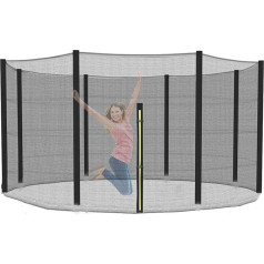Safety Net Replacement Net for Trampoline Diameter 244 305 366 427 cm, Garden Trampoline Replacement Net for 6/8 Poles, External Net, Spare Part Tear-Resistant, UV-Resistant