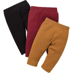 Baby Girl Leggings Solid Knitted Cotton Pants(Pack of 3)