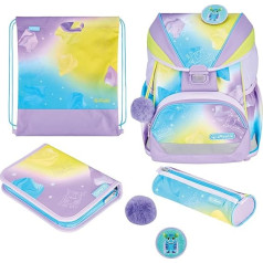 Herlitz Children's Ultralight XL Primary School Bag, Lilac, Light Green, Turquoise, Lilac, Light Green, Turquoise