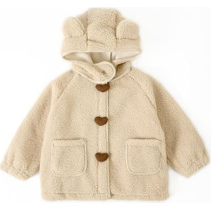 Miipat Baby Girls' Coats Zip Hooded Jacket Toddler Girls Winter Clothing Thickened Warm Outerwear for Baby Girls