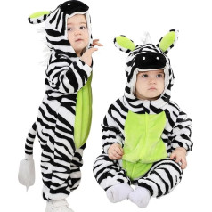 LOLANTA Unisex Baby Animal Costume, Toddler Hooded Animal Costume, Flannel Union Suit