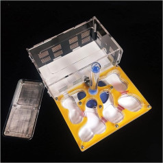 Small Ant Farm Castle Ant Habitat Nest Formicarium Ant House/Housing Acrylic Ant Tower Hill Educational Display Box Ornamental (Color : Yellow A, Size : 15x13x10.5cm)