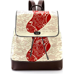 Weihnachtssocken Personalisierte Schultaschen Büchertaschen für Teenager, Mehrfarbig, 27x12.3x32cm, Rucksack Rucksäcke