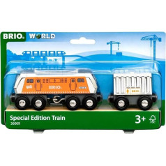 BRIO World 36009 Large Cargo Locomotive with Wagon (Special Edition 2022) - Limited Special Edition - Recommended for Children from 3 Years