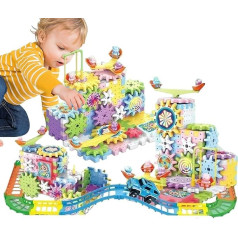 Kids Gears Toys Rotating Trunk Building Set, Educational Equipment Blocks, Interactive Building Toy, Creative Engineering Kit, Practical Learning Activities, Gift for Girls Over 3 Years