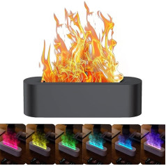 Essential Oil Diffuser, 150 ml Flame Effect Room Humidifier with Upgrade 7 Colours, Essential Oils Diffuser for Children, Home Office, Room Fragrance or Yoga Spa