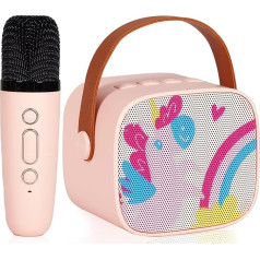 PinkSheep Kids Karaoke Machine, Portable Bluetooth Speaker with Wireless Microphone for Adults, Karaoke Toy, Birthday Party Gifts for Girls Boys Aged 4-12