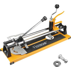 Hoteche 400 mm Manual Tile Cutter 3-in-1 Professional Porcelain Ceramic Tile Cutter with Carbide Scoring Wheel and Chrome-Plated Fixed Rails